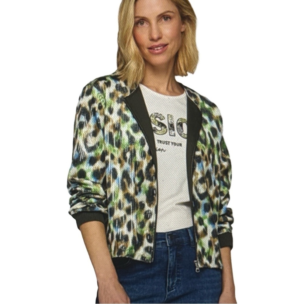 Rabe Sequin Leopard Print Jacket